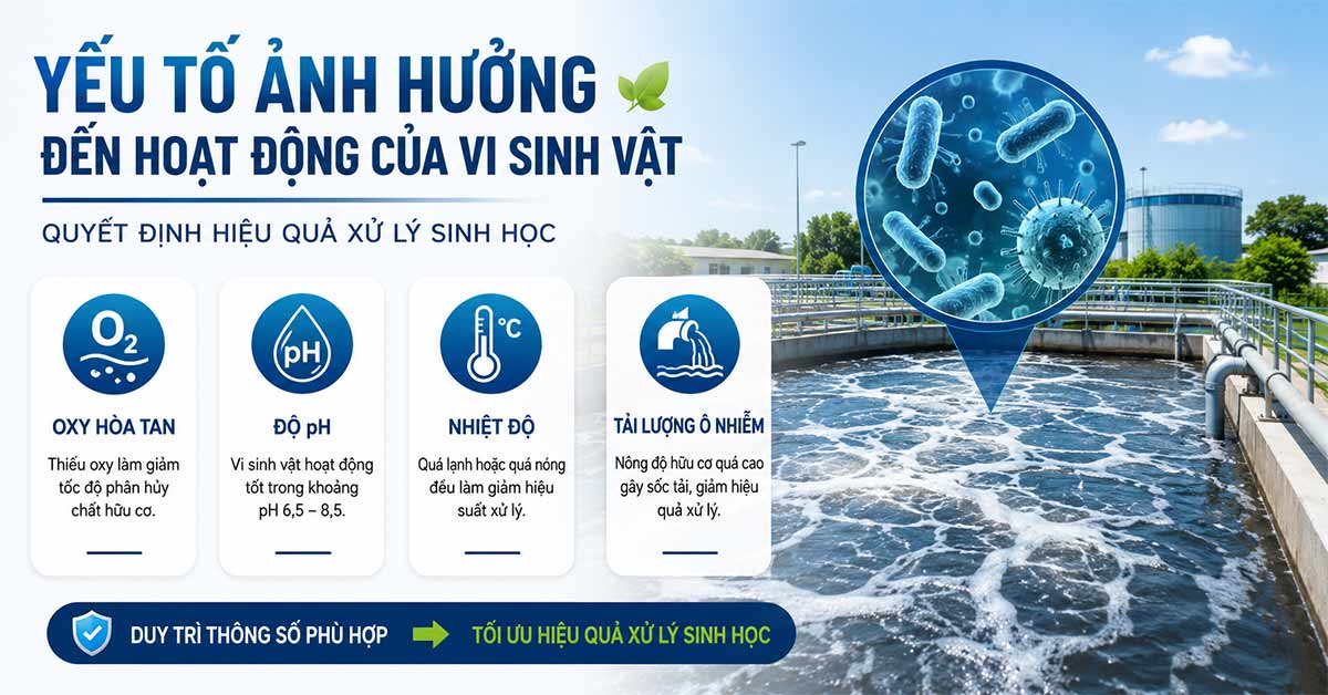 Những yếu tố ảnh hưởng đến hoạt động của vi sinh vật