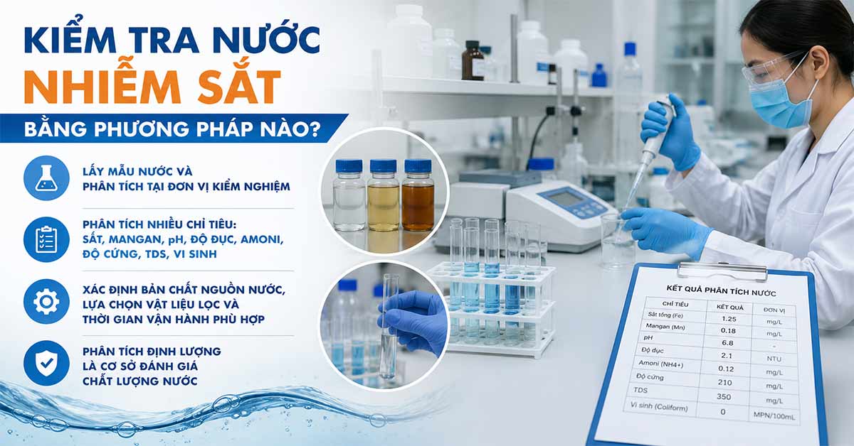 Cách kiểm tra nước nhiễm sắt