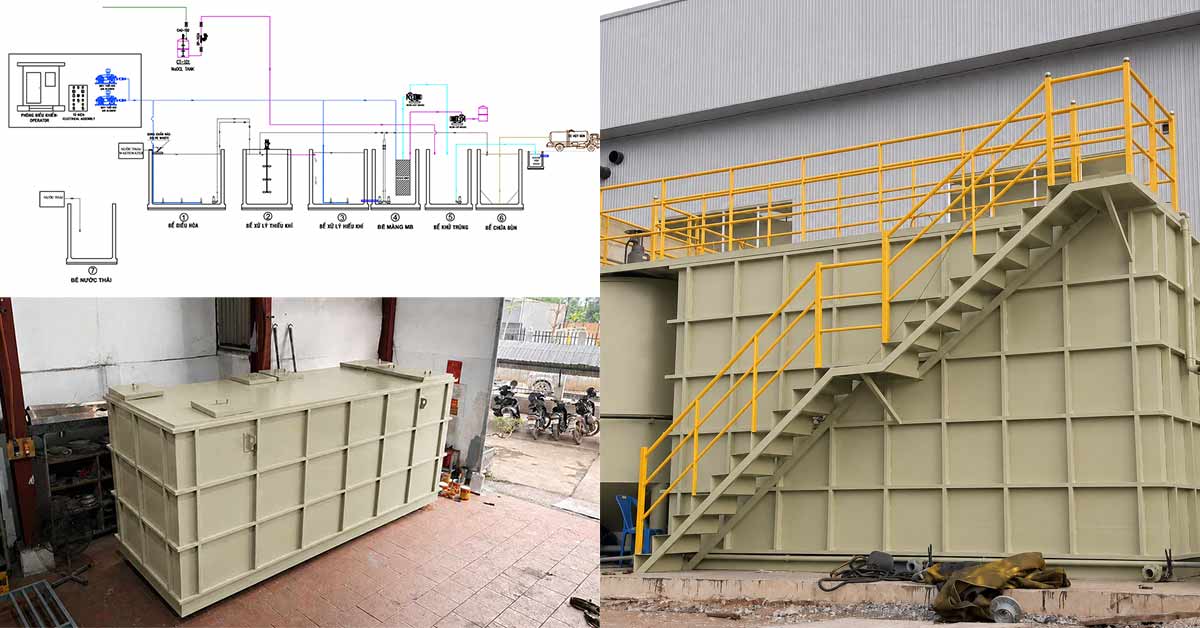 Nguyên lý hoạt động của module xử lý nước thải hợp khối PP 30m3/ngày đêm