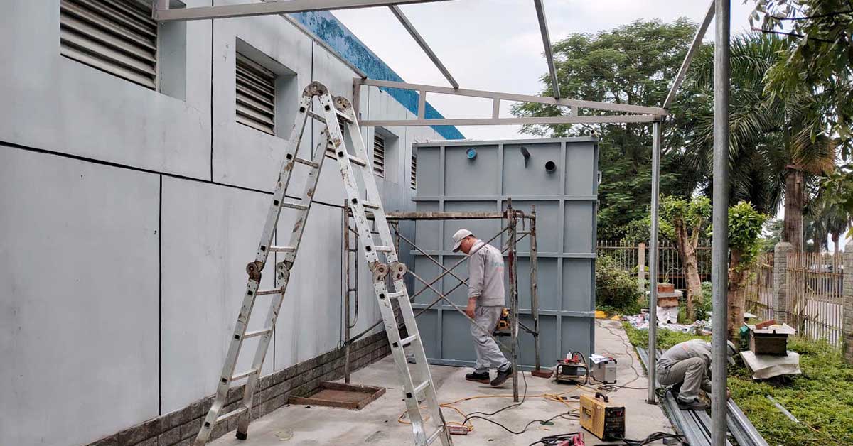 Sẵn sàng lắp đặt module xử lý nước thải hợp khối 30m3/ngày đêm tại công trình