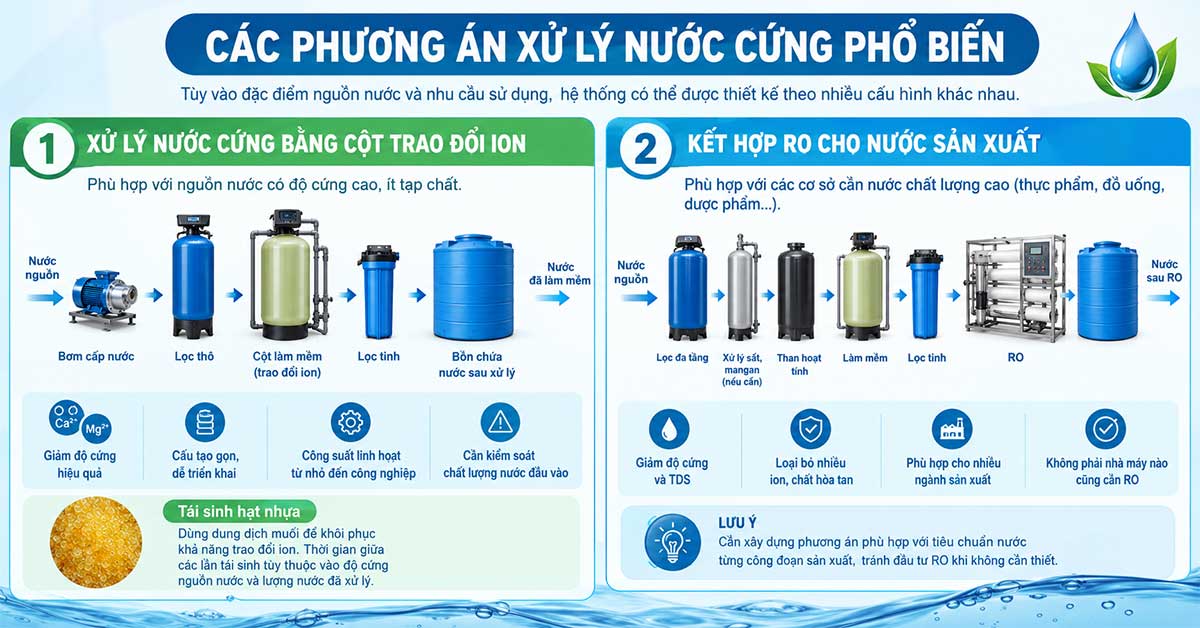 Các phương án xử lý nước cứng phổ biến