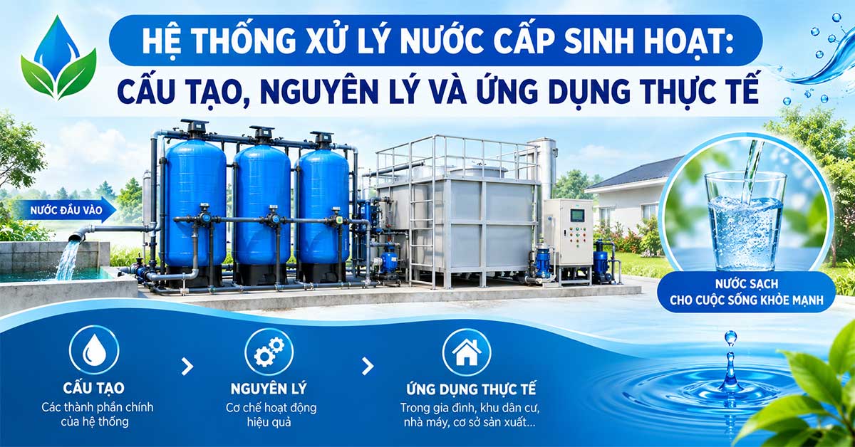 Hệ Thống Xử Lý Nước Cấp Sinh Hoạt: Cấu Tạo, Nguyên Lý Và Ứng Dụng Thực Tế