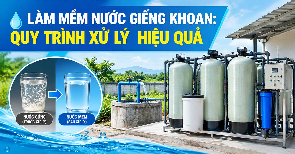 Làm Mềm Nước Giếng Khoan: Quy Trình Xử Lý Hiệu Quả