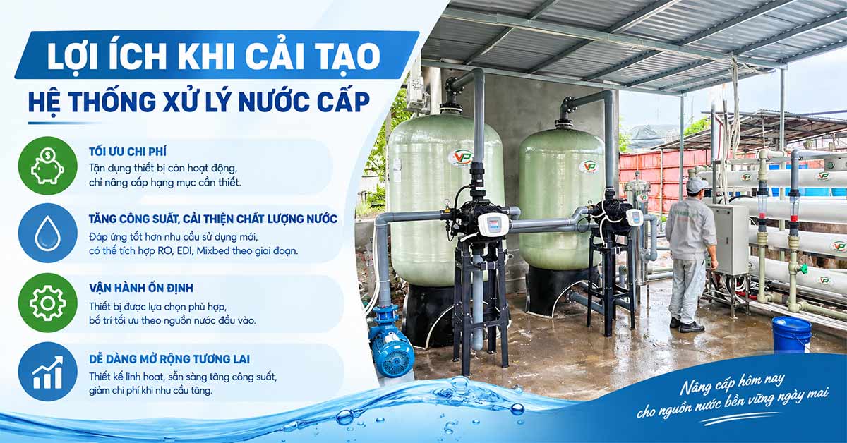 Lợi ích khi cải tạo hệ thống xử lý nước cấp