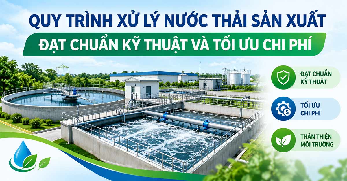 Quy Trình Xử Lý Nước Thải Sản Xuất Đạt Chuẩn Kỹ Thuật Và Tối Ưu Chi Phí
