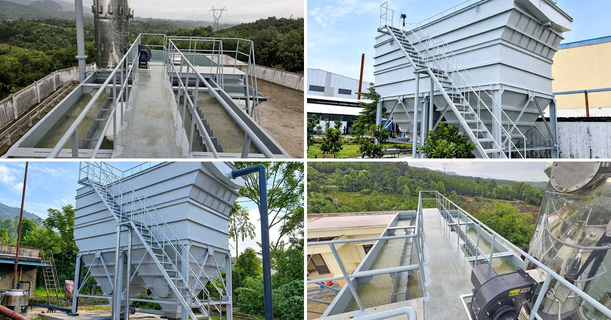 Bể lắng lamen công suất 2000m3/24h do Việt Phát sản xuất, lắp đặt