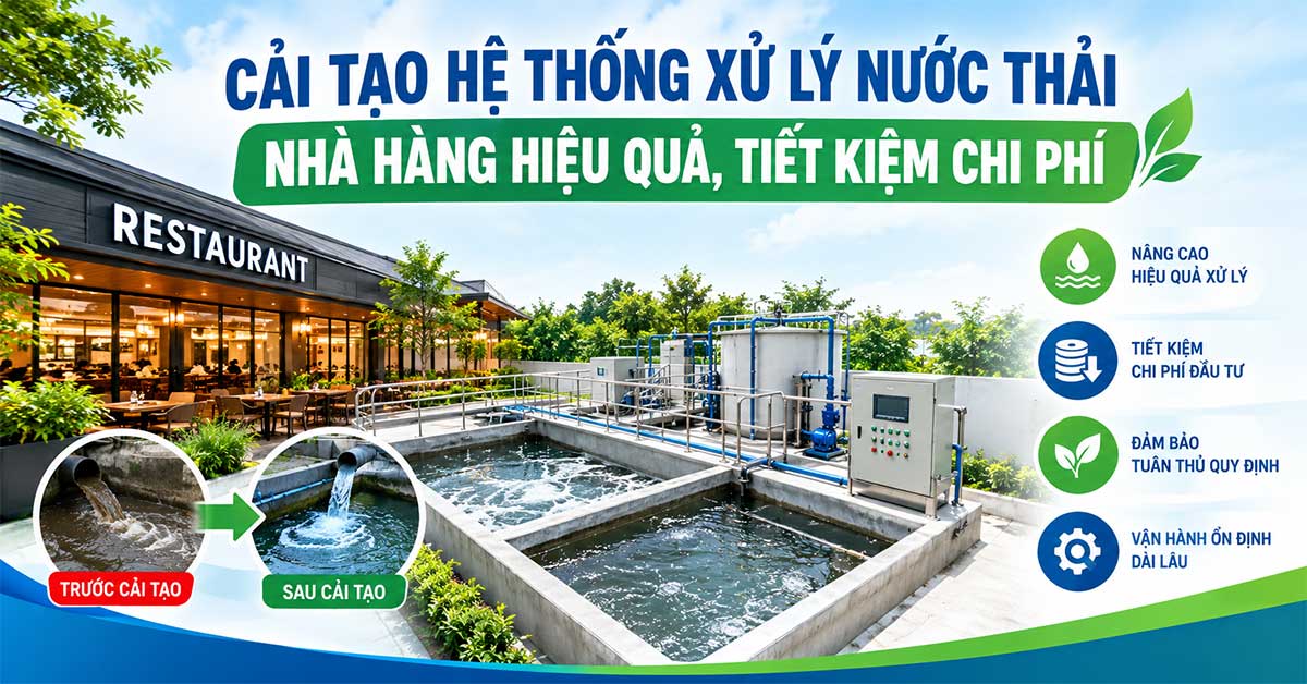 Cải Tạo Hệ Thống Xử Lý Nước Thải Nhà Hàng Hiệu Quả, Tiết Kiệm Chi Phí