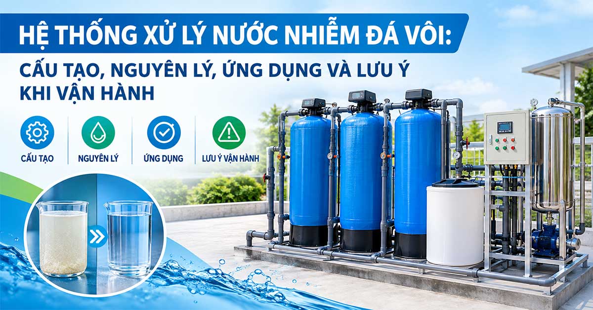 Hệ Thống Xử Lý Nước Nhiễm Đá Vôi: Cấu Tạo, Nguyên Lý, Ứng Dụng Và Lưu Ý Khi Vận Hành