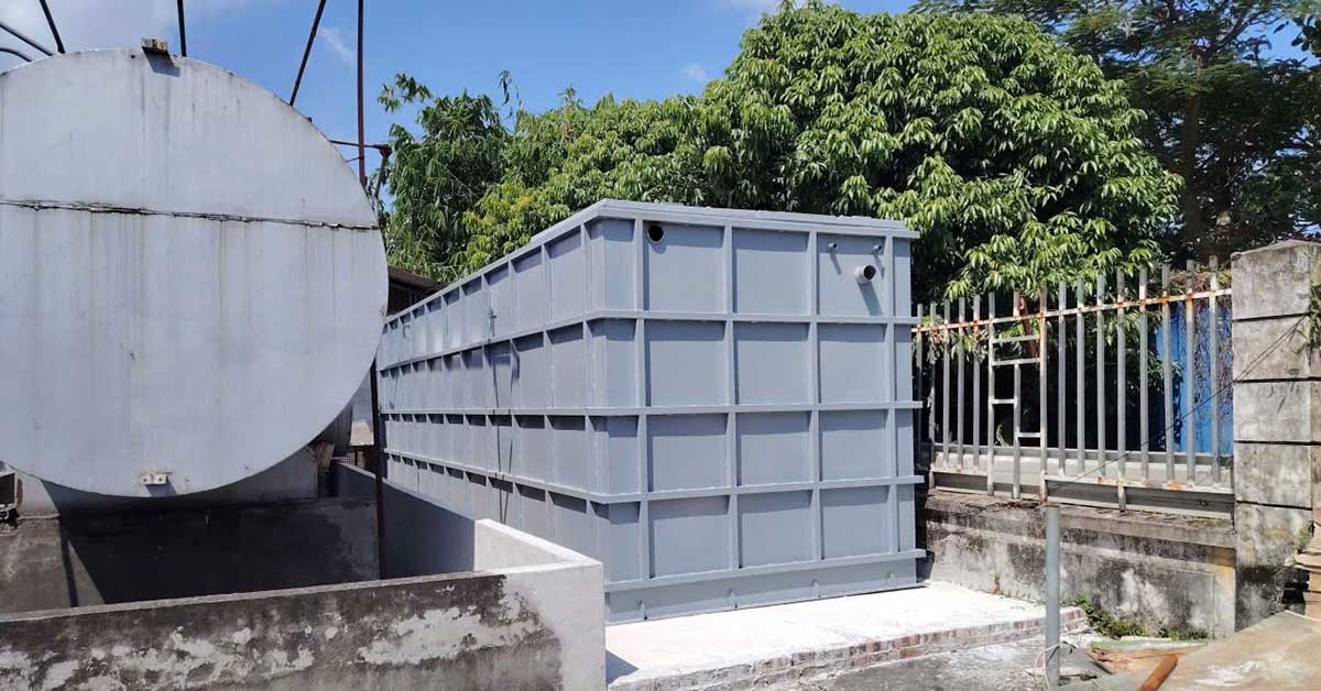 Đặt module xử lý nước thải vào đúng vị trí thiết kế