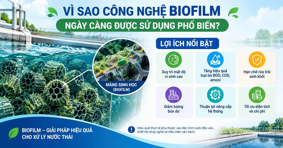 Lý do công nghệ biofilm ngày càng được sử dụng phổ biến