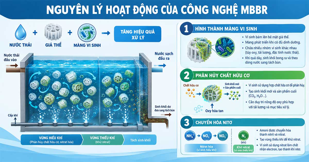 Nguyên lý hoạt động của công nghệ MBBR