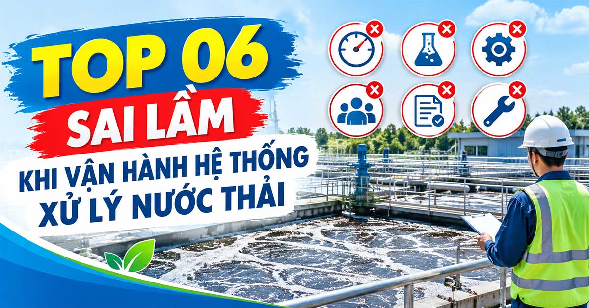 Top 06 Sai Lầm Khi Vận Hành Hệ Thống Xử Lý Nước Thải