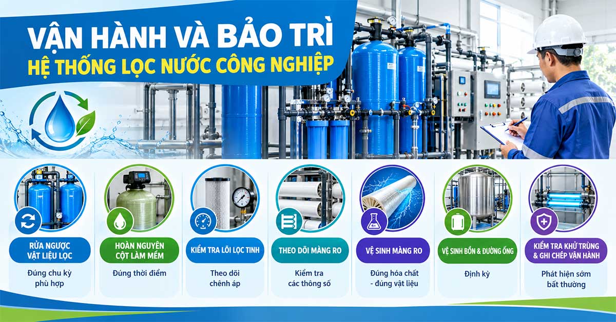 Vận hành và bảo trì hệ thống lọc nước công nghiệp
