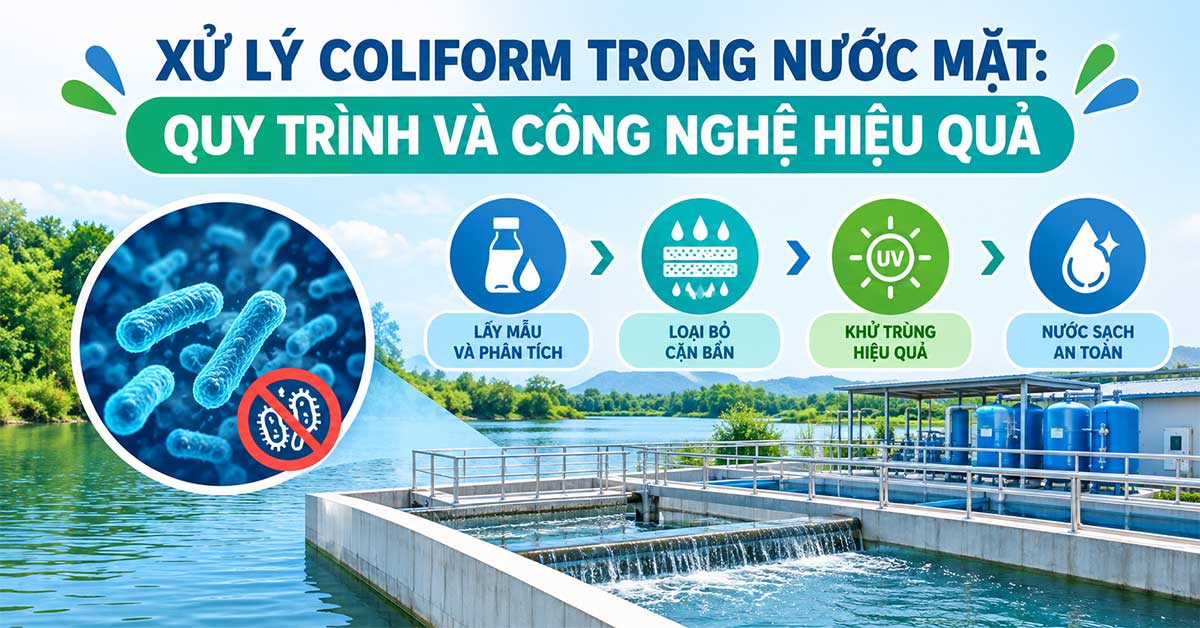 Xử Lý Coliform Trong Nước Mặt: Quy Trình Và Công Nghệ Hiệu Quả