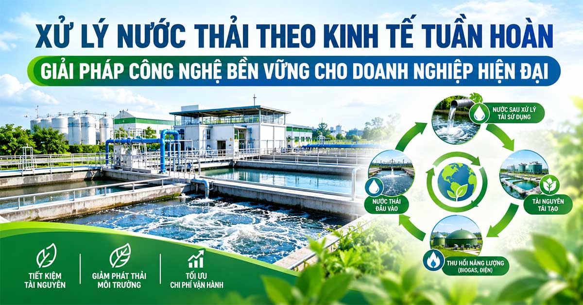 Xử Lý Nước Thải Theo Kinh Tế Tuần Hoàn – Giải Pháp Công Nghệ Bền Vững
